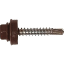 Шуруп кровельный 4,8х35 мм, RAL 8017 шоколадный, 200 штук