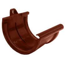 Соединитель желоба Murol коричневый артикул 13586 с прокладкой ф130 мм