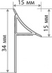 Угол (бордюр) д/ванн и столешниц на плитку ПВХ 1,85м  ВС25