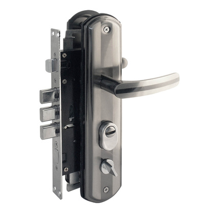 Замок врезной 300-68мм Автомат Левый мат.никель-черн.никель НОРА-М