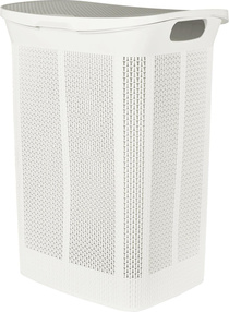 Корзина для белья Keeplex Ajur с откидной крышкой 35л 43х34х45см белое облако