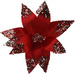 Украшение новогоднее Цветок на клипсе, красный, арт. YZB006150