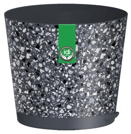 Горшок д/цветов Stone Flower, D200мм, 4л, (серый)