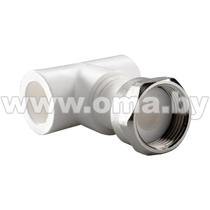 Тройник PPR-3 для труб с накидной гайкой 1/2 D20 мм