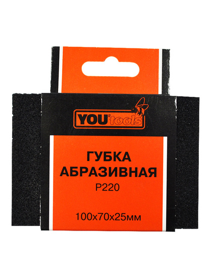 Губка абразивная Yourtools 100х70х25 P220