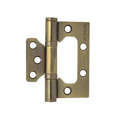 Петля дв.  75 универс.накладн.без врезки бронза без колп. (2шт) NORA-M