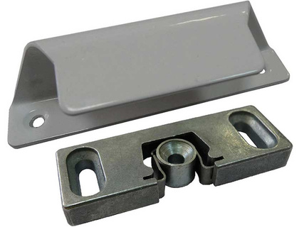 Ручка двери балконной с защелкой белая