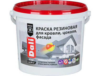 Краска резиновая DALI зеленая 6кг Рогнеда