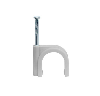 Скоба для кабеля круглая А8 мм (50 шт) - пакет Tech-Krep