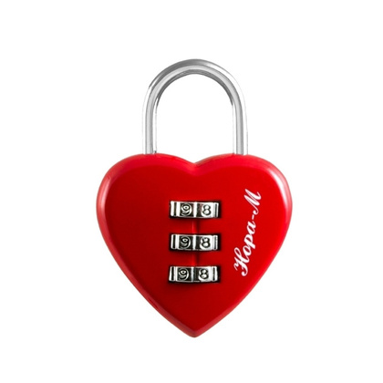 Замок навесной кодовый 606 красный НОРА-М