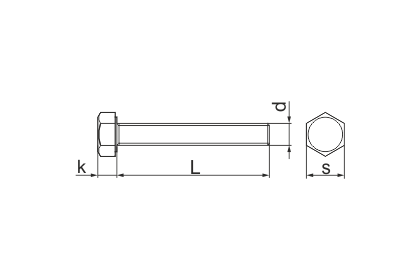 Болт нерж.  М8х16 DIN 933 (4шт)