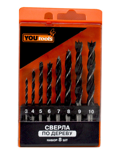 Сверло по дереву Yourtools 8 шт