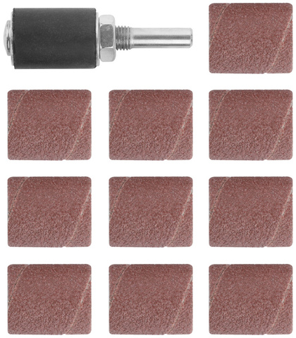 Бандаж наждачный и барабан наждачный наб.10+1шт. FIT