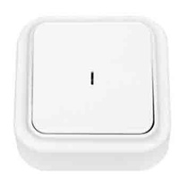 VIKA бел. Выключатель 1-кл. с подсв. А1 10-214, ОККО