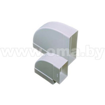 Колено плоское горизонтальное Эковент-612КГП, 60x120 мм