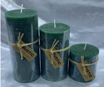 Свеча столбик Art&Home 6,5х6,5см, изумруд, арт. MULS6565Z-L