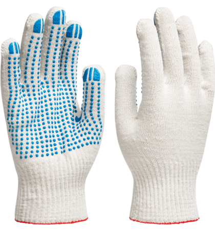 Перчатки с ПВХ лайт 82/10 10 кл 4-х нитка