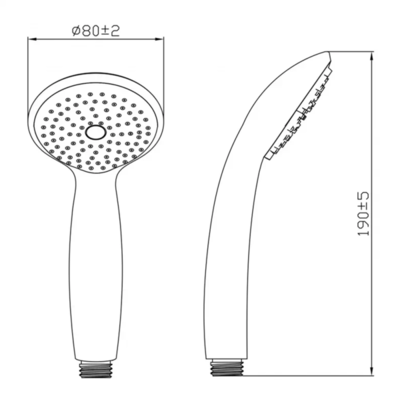 Лейка для душа 1 режим GROSS AQUA Corsa
