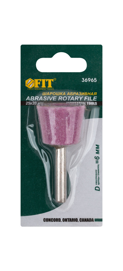 Шарошка абразивная по мет.хв.6 мм трапеция 25х20мм FIT