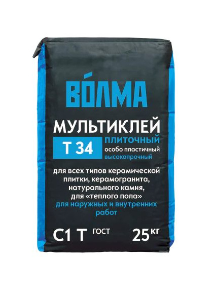Клей для плитки ВОЛМА-Мультиклей 25 кг