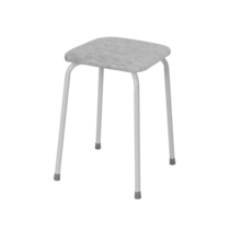 Табурет квадратный Пенек легкий 184 с ЛДСП, серый, цвет сиденья серый (v.000 с ЛДСП)
