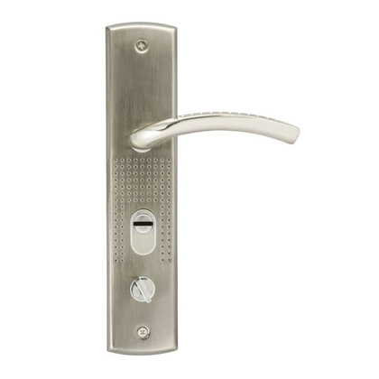 Ручка дверная на планке НОРА-М 200(96) (левая) для китайских дверей - Матовый никель