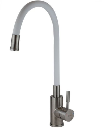Смеситель для кухни Snake, гибкий излив серый, нерж., арт. K44 G