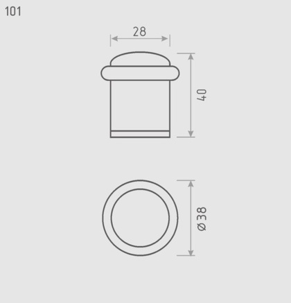 Упор дверной 101 ст.медь