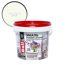 Эмаль акриловая универсальная DALI п/мат. База А, RAL 9010 0,9 кг Рогнеда