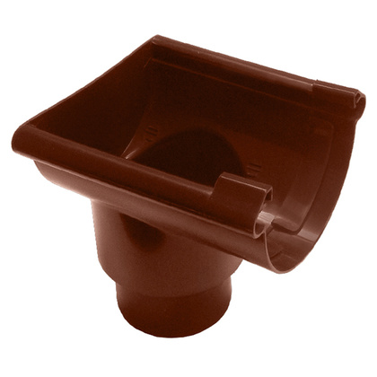 Воронка желоба универсальная Murol артикул 13587 торцевая 80х100 мм коричневый