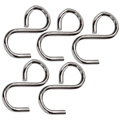 Комплект малых несъемных крючков для рейлинга, хром, 5 шт