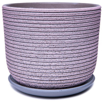 Горшок бетон. Лоза розово-серый бук №3, 15,6х18,7х18,7