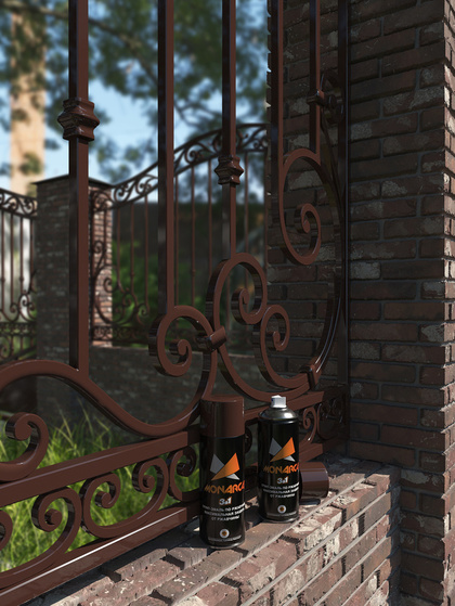 Грунт-эмаль по ржавчине 3в1 Monarca RAL8017 шоколадно-коричневый 520мл