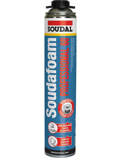 Пена монтажная пистолетная SOUDAL Professional 60 750 мл