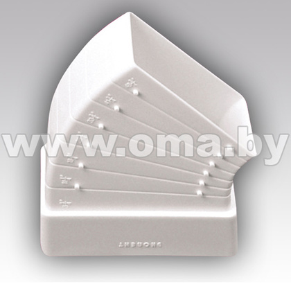 Колено плоское горизонтальное разноугловое ПВХ 60х204 620КРП