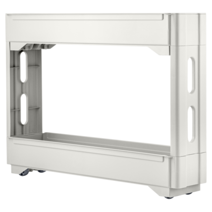 Этажерка Keeplex Regular на колесиках двухсекционная узкая 53,7х13,8х45 см белое облако