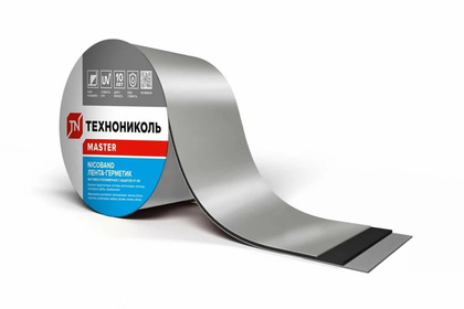 Лента самоклеящаяся NICOBAND,  10 мх300х1,5 мм, серебро