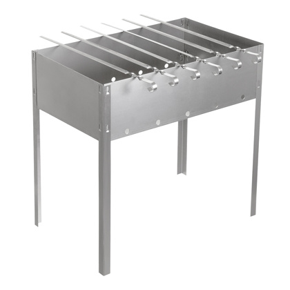 Мангал сборный BOYSCOUT 500х300х500 мм, +6 шампуров (нерж.), в коробке, (арт.61237)