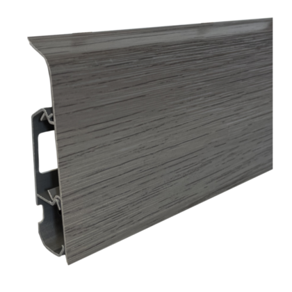 Плинтус напольный ПВХ Qvant Q04 Дуб металлик 76мм 2,2м