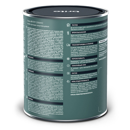 Эмаль BRITE CERAMIC особо прочная акриловая белая 0,9 л