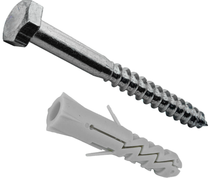 Дюбель с шурупом - шестигр.гол.(дюб.10х50-шур.6х100) (10 шт.)