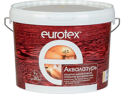Защитно-декоративный состав Eurotex Аква (9кг, белый)