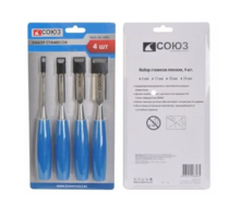 Набор стамесок 4 шт. (6, 12, 18, 24 мм.) СОЮЗ 1063-02-H4C