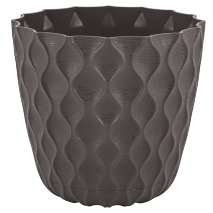 Горшок д/цветов Wave(InGreen), 1,4л, D145мм, горький шоколад