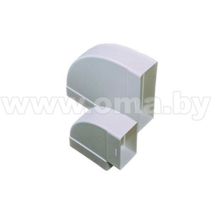 Колено плоское горизонтальное Эковент-612КГП, 60x120 мм