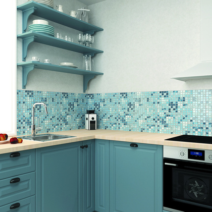 Панель ПВХ самоклеящаяся Grace мозаика Океан 482х482 мм