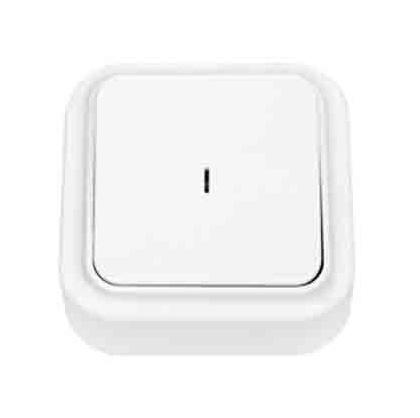 VIKA бел. Выключатель 1-кл. с подсв. А1 10-214, ОККО