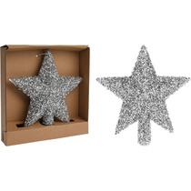 Верхушка ёлочная Silver star 20см, полипропилен, арт. AWR400910