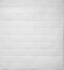 Панель вспененный ПЭТ самоклеящаяся Grace самоклеящаяся Grace Белый кирпич 700 х 770 мм