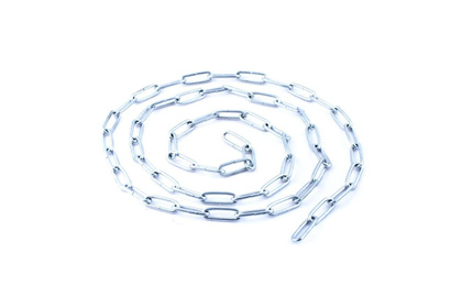 Цепь DIN 763 (дл. звено) 5мм белый цинк 10 м